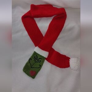 Kids Red and Green Grinch-Inspired Scarf